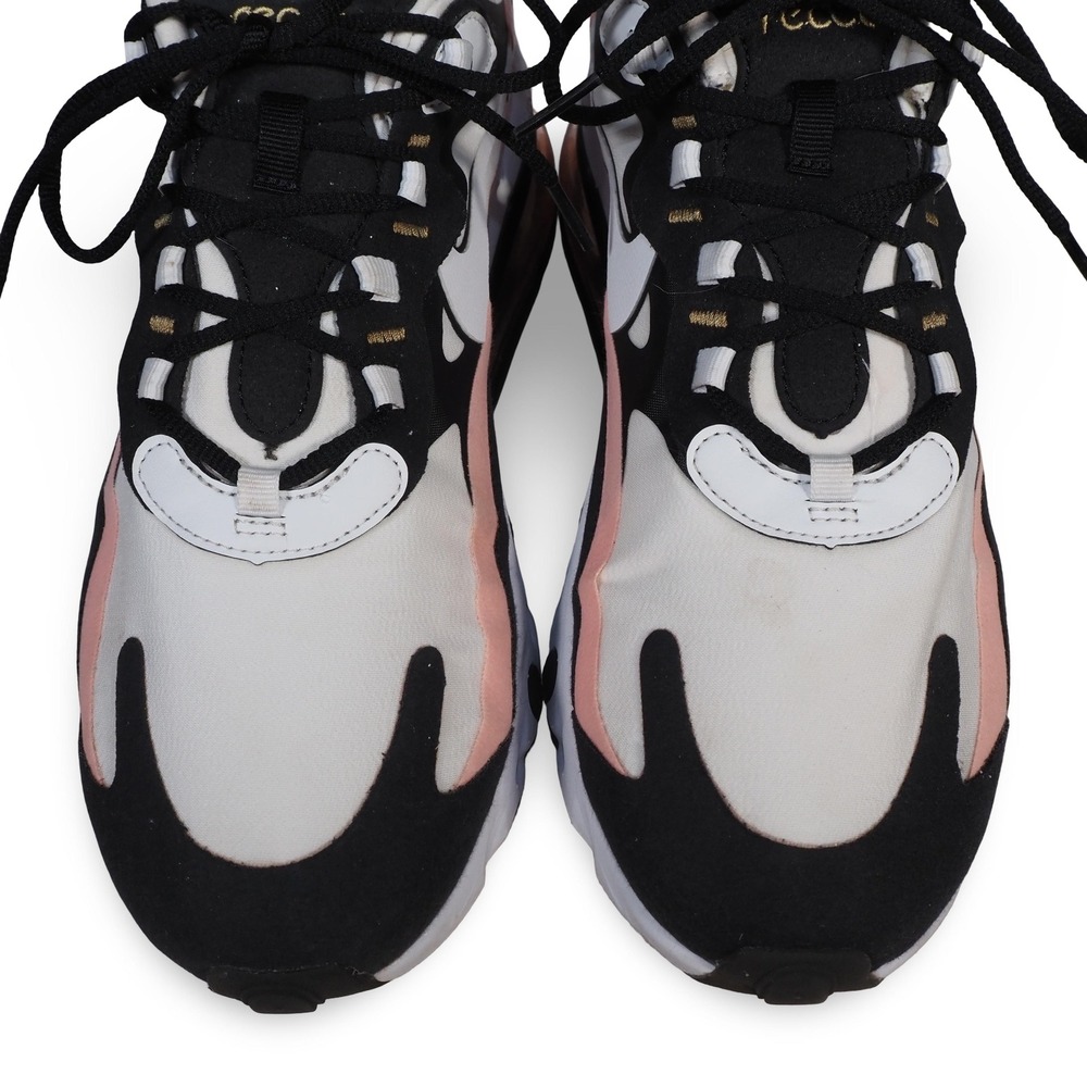 Nike Air Max 270 React Women's 11 Running Shoes Black White Coral AT6174-005 - Picture 4 of 12